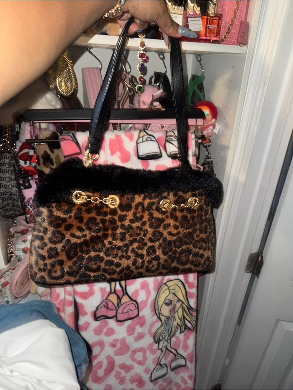 Juicy Couture Juicy Glamour Gang Satchel In Natural Leopard